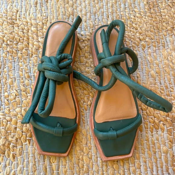 Anthropologie Wal & Pai Eureka Sandal in Green Size 37 - Picture 2 of 13